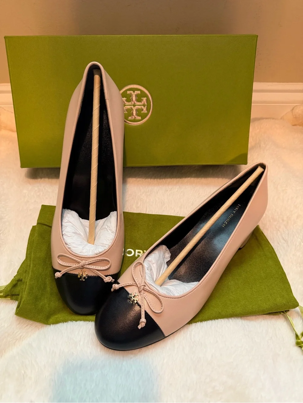 Tory Burch CAP-TOE Block Heel Pump